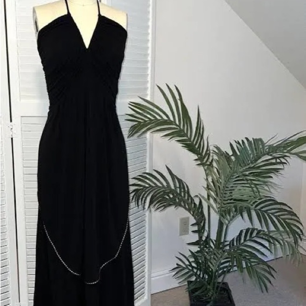 Marc By Marc Jacobs Black Halter Maxi Gown